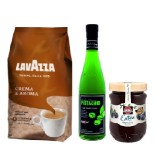 Кофе зерновой, сироп и джем